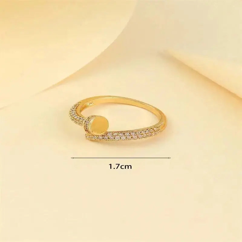 Bague ajustable style punk coréen en zircone cubique pour femme, accessoire de bijouterie, idéal pour une fête, un bureau ou un ami.