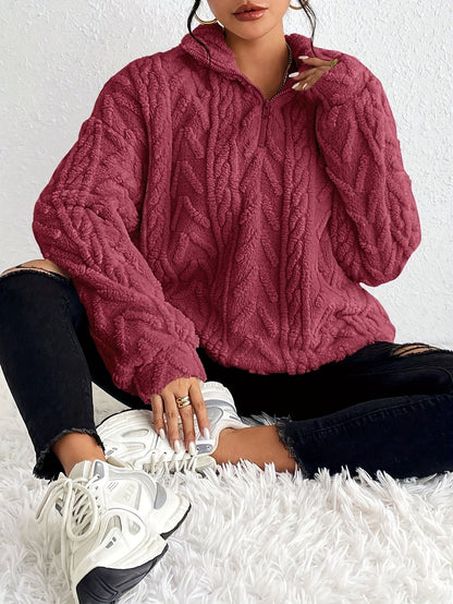 LEYONA™ | Pull demi-zip en tricot 