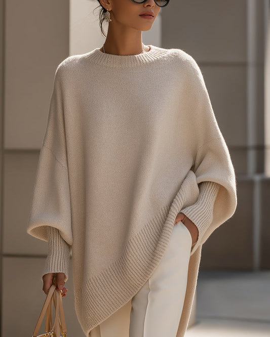MARÉLIA™ | Pull oversize en maille fine laine mélangée