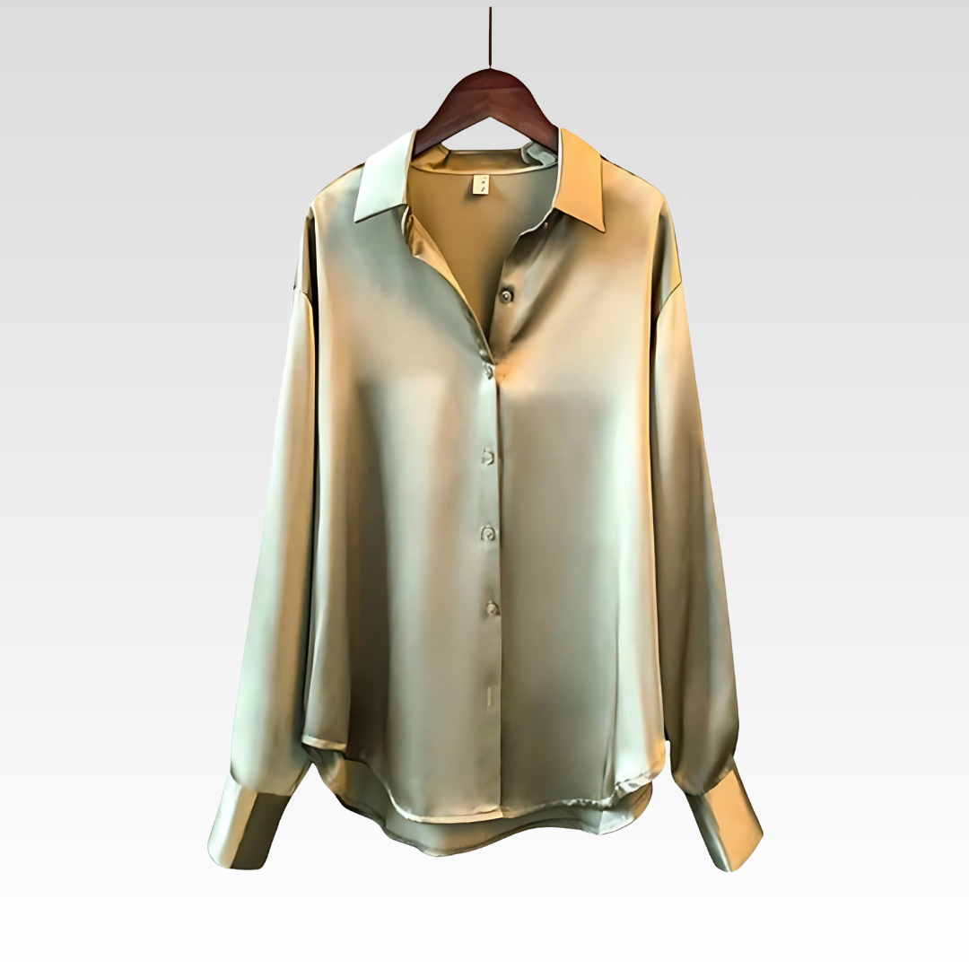 CLÉMENCE™ | Blouse en satin à l'élégance intemporelle 