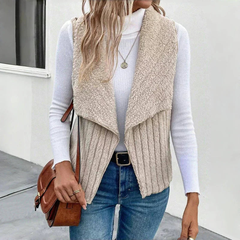 LIYANA™ | Gilet en tricot doux avec texture