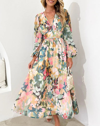 FLORENCE™ | Robe à fleurs aux détails raffinés