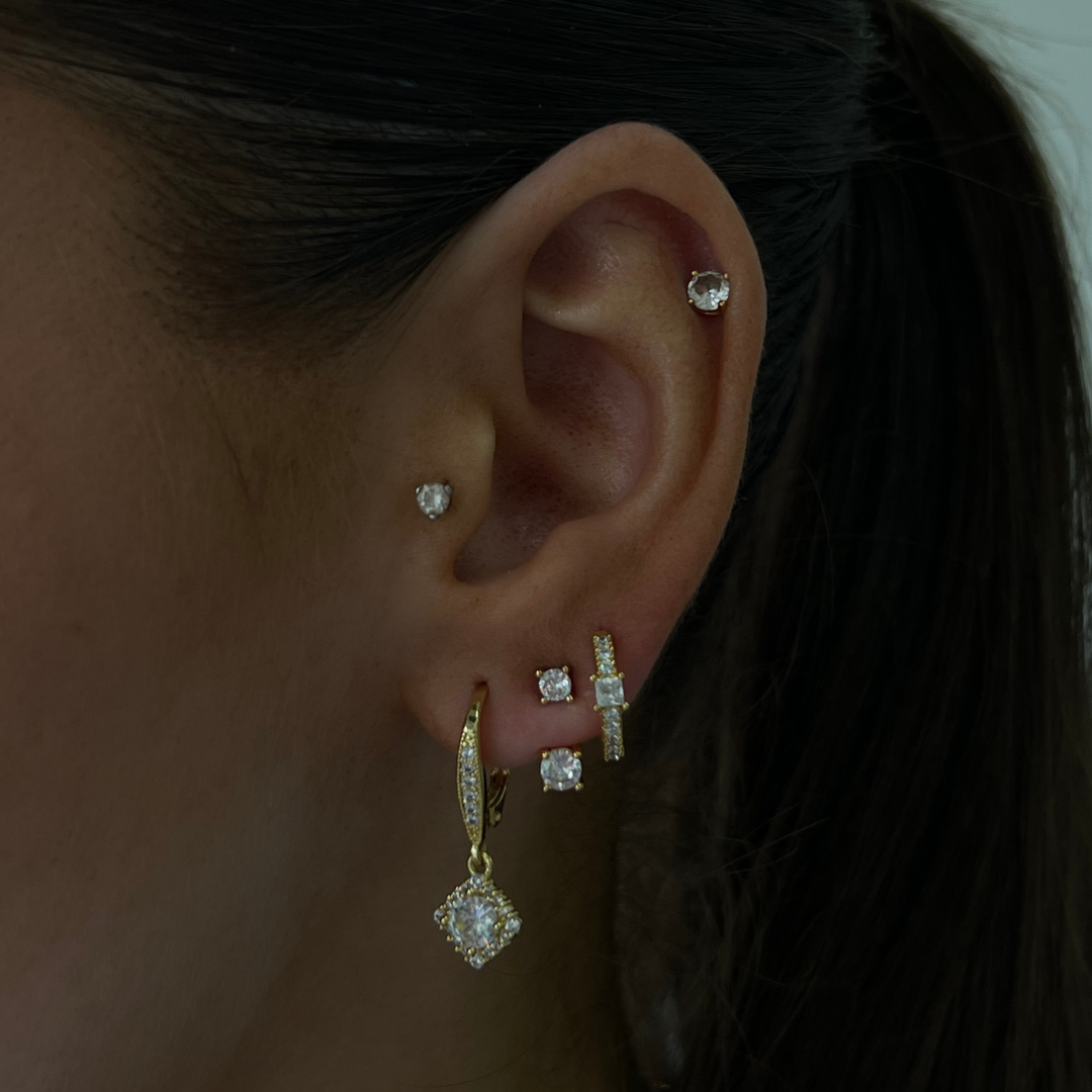 ORINA™ | Boucles d'oreilles plaquées ou avec pendentif en forme de diamant