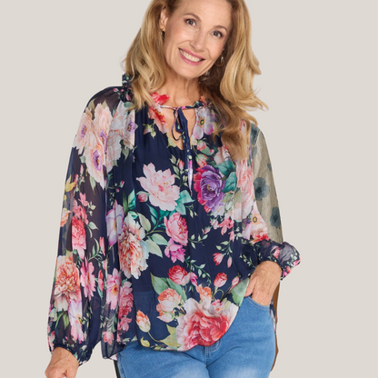LIVIA™ | Blouse à fleurs à l'élégance féminine