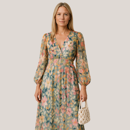 FLORENCE™ | Robe à fleurs aux détails raffinés