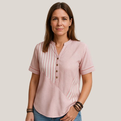ÉVANA™ | Blouse rayée en coton pour le printemps