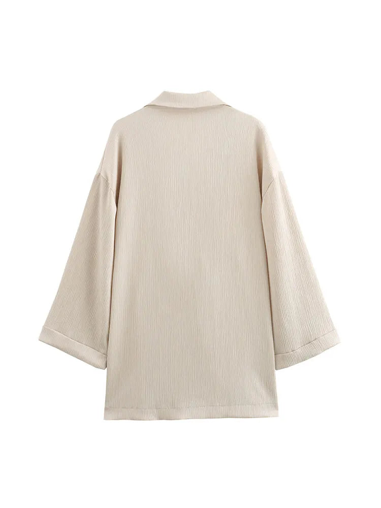 ALINDA™ | Robe d'automne élégante à taille haute et évasée Zoom 