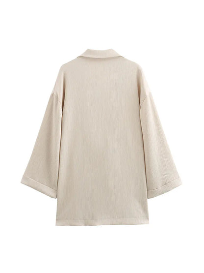 ALINDA™ | Robe d'automne élégante à taille haute et évasée Zoom 