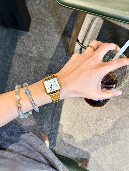 SERELLAMC | Montre rétro plaquée or 