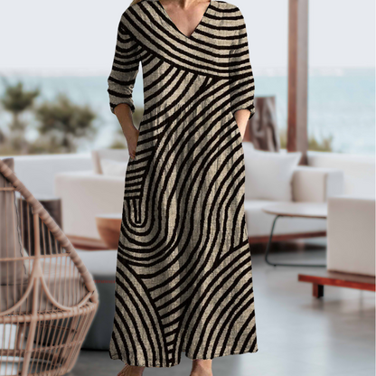 ANNORA™ | Robe chic à rayures