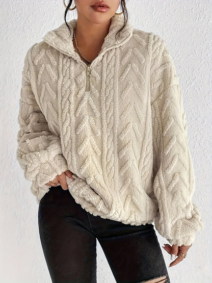 LEYONA™ | Pull demi-zip en tricot 