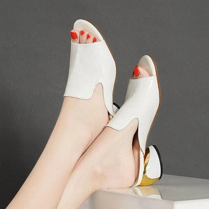 AMELORA™ | Sandales en cuir de luxe à la finition élégante 