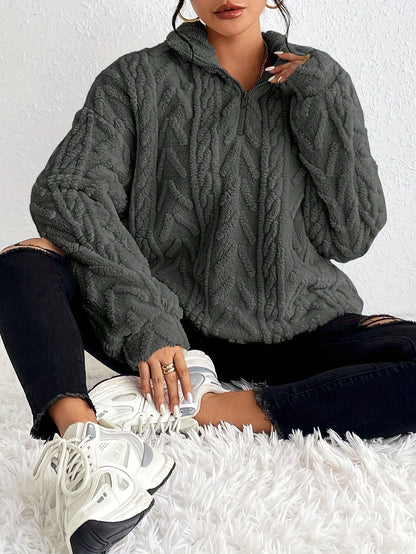 LEYONA™ | Pull demi-zip en tricot 