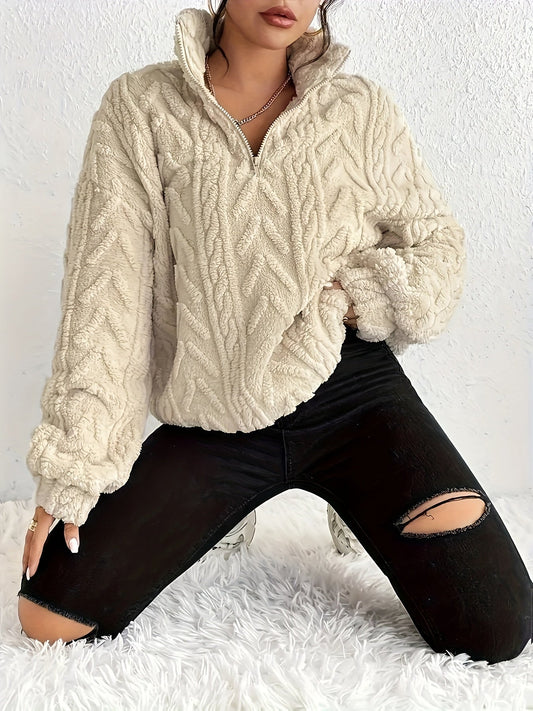 LEYONA™ | Pull demi-zip en tricot 