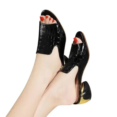 AMELORA™ | Sandales en cuir de luxe à la finition élégante 