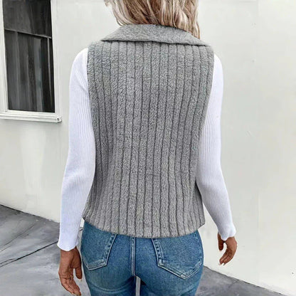 LIYANA™ | Gilet en tricot doux avec texture