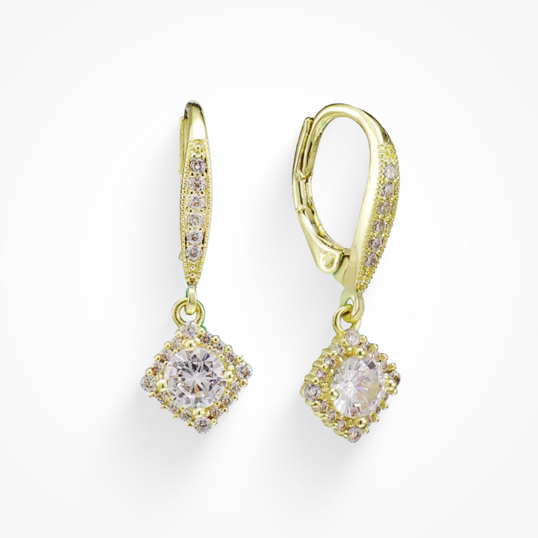 ORINA™ | Boucles d'oreilles plaquées ou avec pendentif en forme de diamant