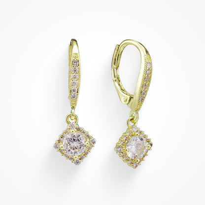 ORINA™ | Boucles d'oreilles plaquées ou avec pendentif en forme de diamant