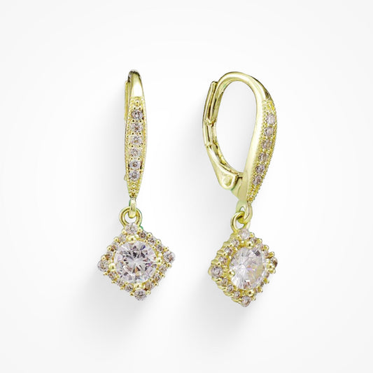 ORINA™ | Boucles d'oreilles plaquées ou avec pendentif en forme de diamant